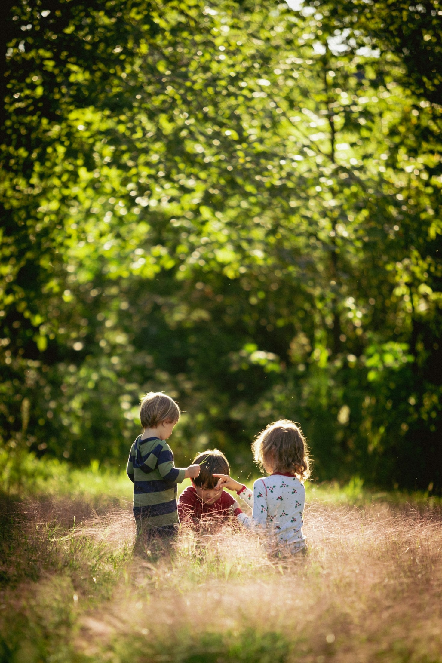 Niños jugando al aire libre en un entorno natural